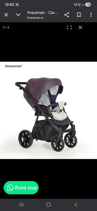 Căruț 3in1 Krausman - mov