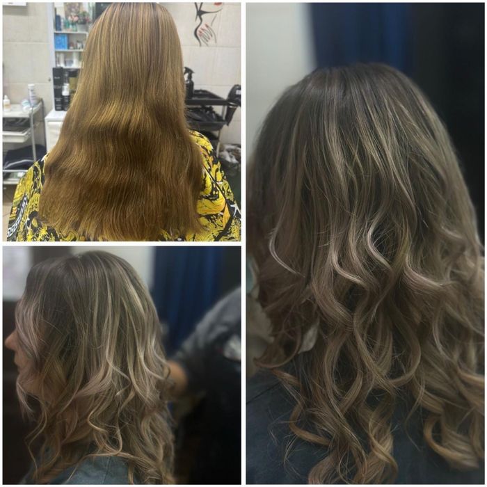 Парикмахер , окрашивание волос , мелирование