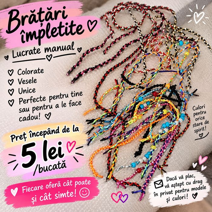 Brățări simple împletite