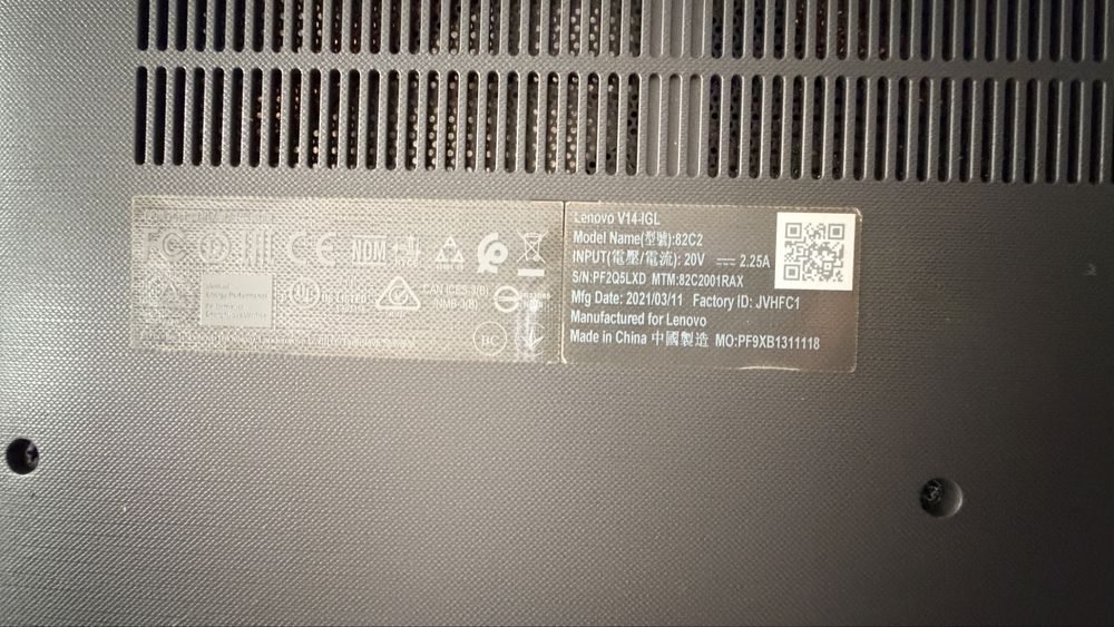 Продаётсяно ноутбук Lenovo V14-IGL (82C2)