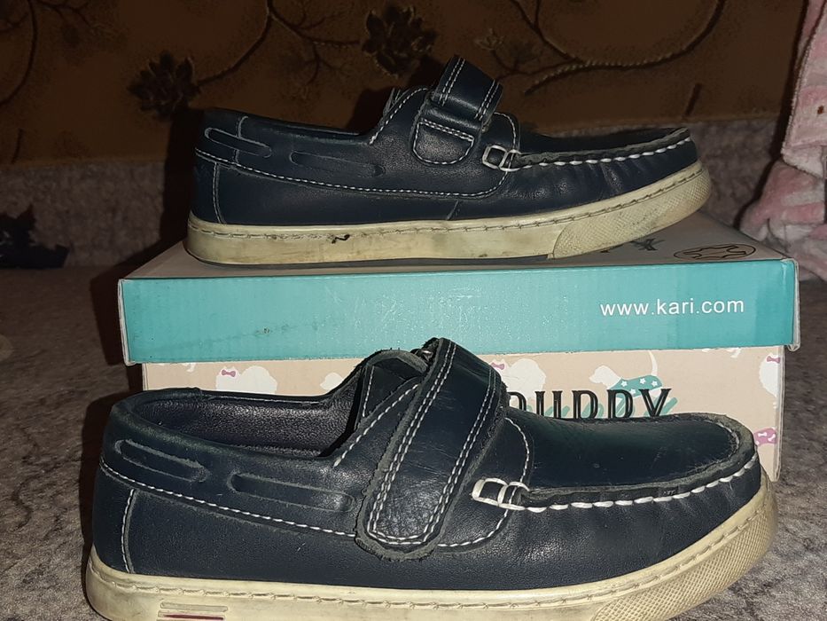 Кожанные полуботинки, кеды 30р