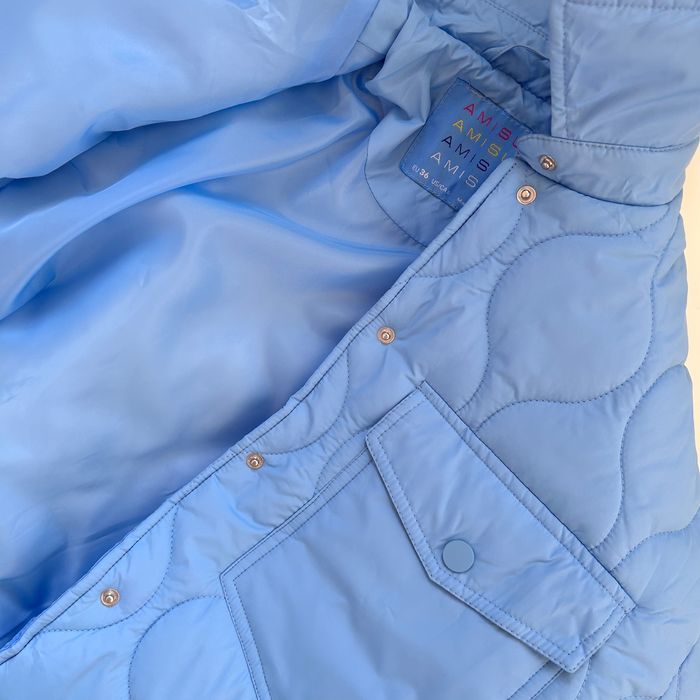 Късо светло синьо кроп яке Asos