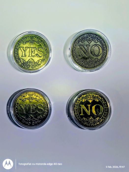 Monede noi de noroc YES/NO aurite