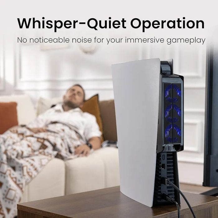 Cooling Fan for PS5 Accessories/Cooler pentru PS5 alb/negru