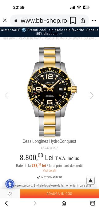 Longines hydroconquest imoecabil
