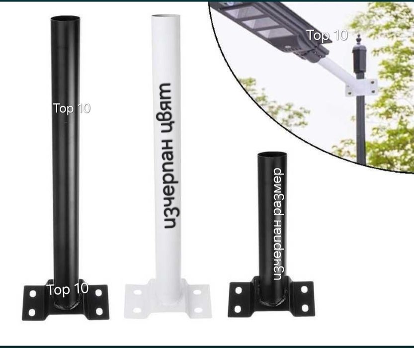 Улични соларни лед лампи. Сензорни лампи