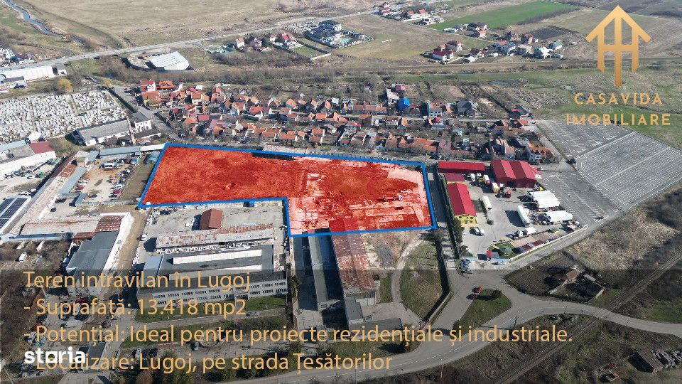 Teren intravilan de 13.418 mp in Lugoj: Oportunitate investitionala!