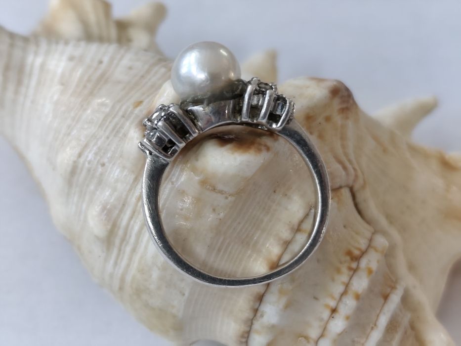 Сребърен пръстен 925 с перла