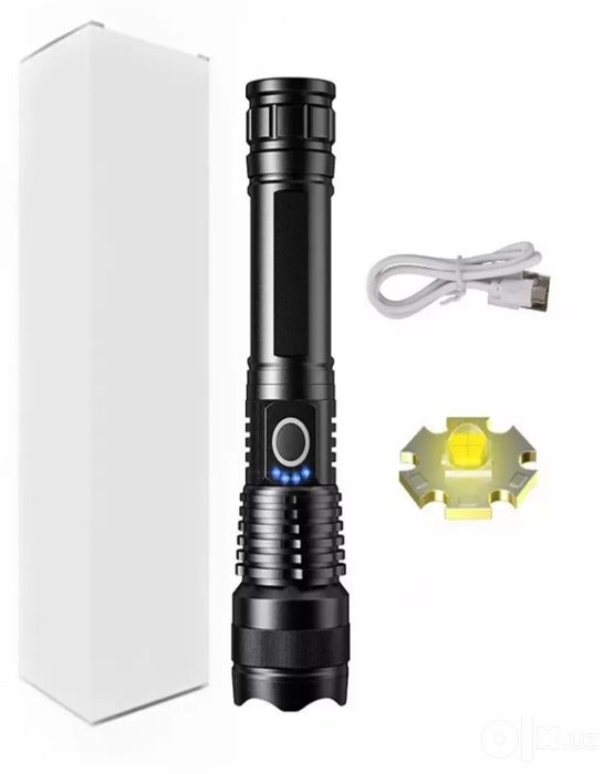 LED chiroq Chiroq Led Zoom P50, USB zaryadlash bilan, 300 m masofa