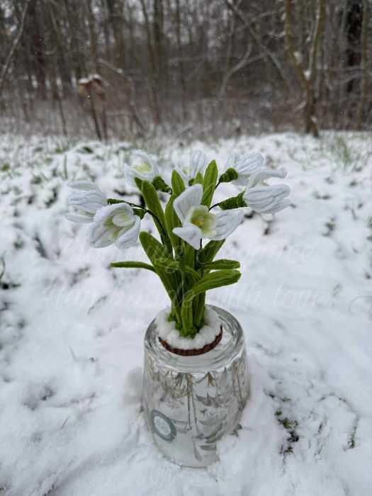 Вечни кокичета - ръчна изработка