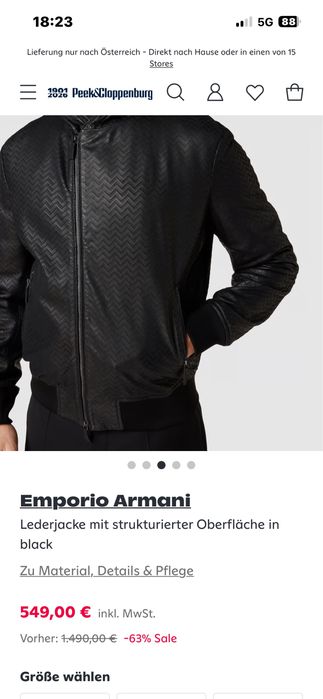 Emporio Armani MILANO - Кожено яке размер 50-М / Оригинал