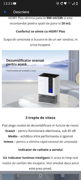 Vând dezudimificator