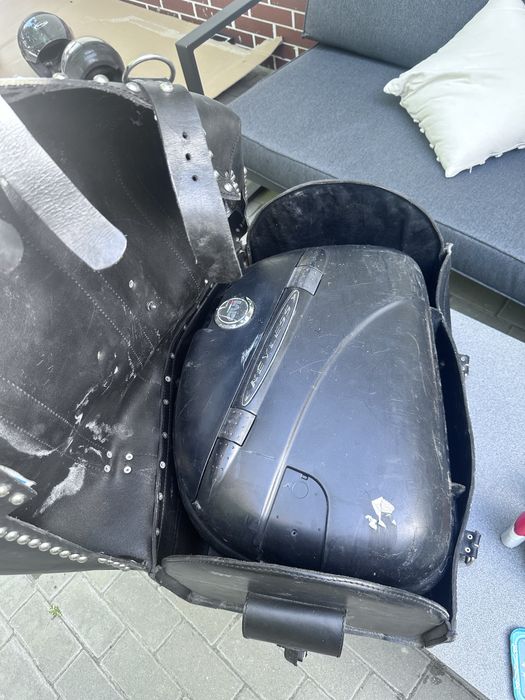 Geanta topcase moto piele chopper XL