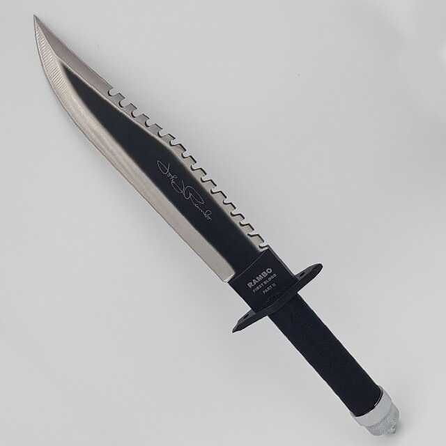 Нож за оцеляване, Ловен нож Rambo 2, First Blood, 40 см, Включена Кания, Компас