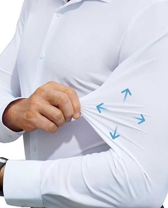 Мъжка вталена риза DEMEANOR бяла класическа размер S