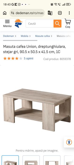 Măsuță cafea Union