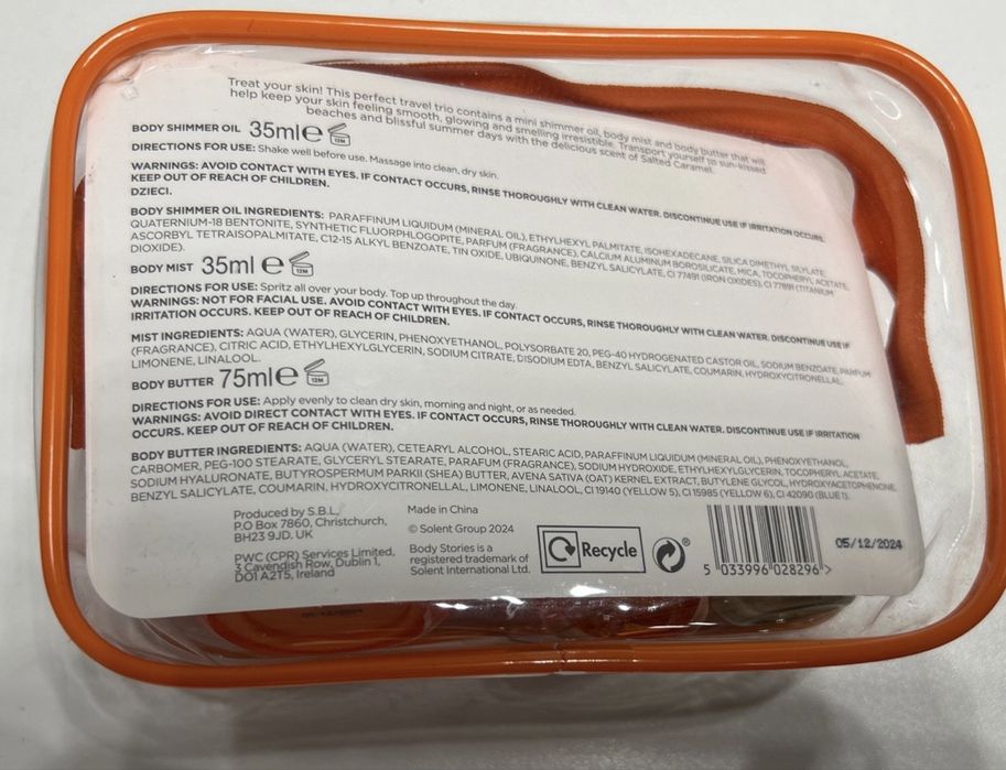 Set Body Stories Salted Caramel