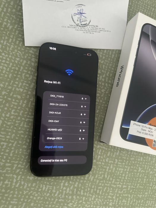 Vand Iphone 16 pro max 256 Gb Black Edition
