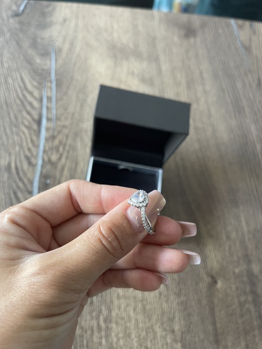 Inel argint pietre zirconiu inimioara