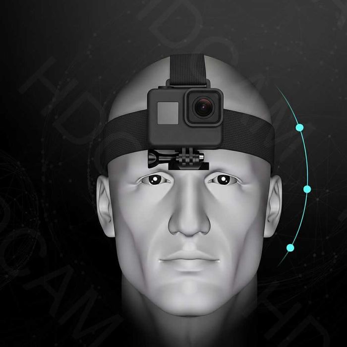 Еластична стойка челник за глава за GoPro, Insta360, DJI