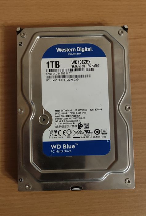 Hdd 1tb wd blue.