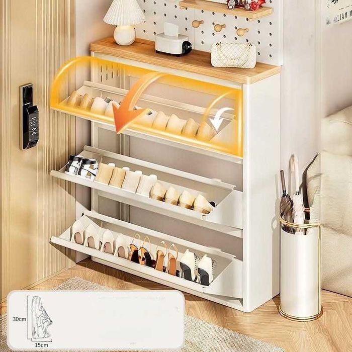 Настенная обувница/тонкий металлический дизайн/сглаженные края