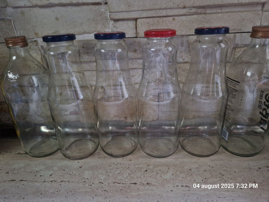 Sticle 1L cu gura largă, Borcane 800gr