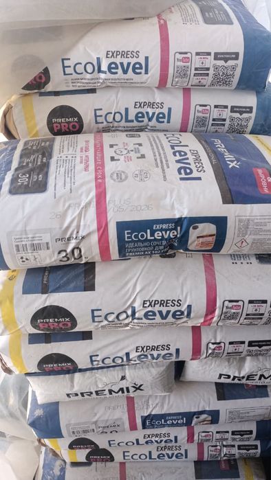 Наливной пол PREMIX EcoLevel Express 30 кг — 40 мешков
