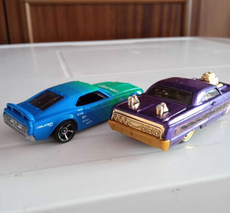 2 за 1 1969 FORD MUSTANG Boss 302+1964 CHEVY IMPALA HOTWHEELS toy cars