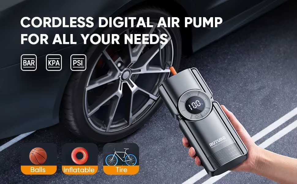 Starter auto BSMOOM, benzina/diesel, 16A, 12V, 21800mAh, compresor