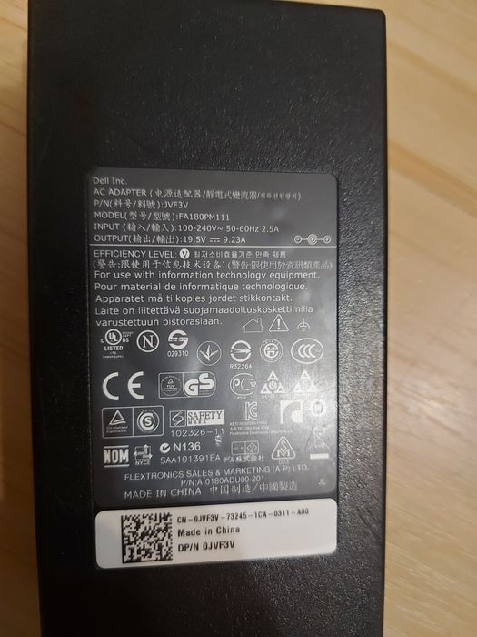 Încărcator Dell 180W 19,5V cu 9,23A