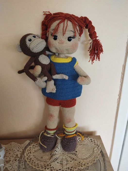 Плетена кукла  Пипи Дългото чорапче