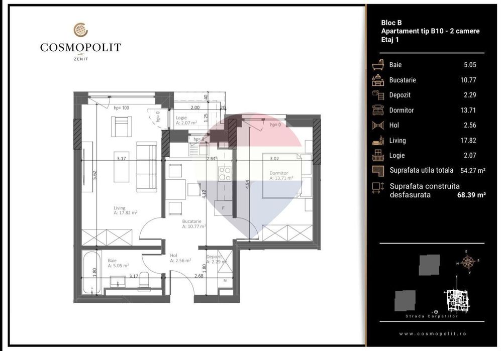 Apartament 2 Camere Modern - COSMOPOLIT ZENIT - 0% COMISION