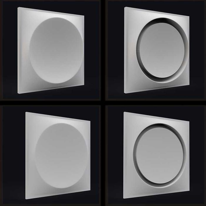 Декоративни 3D панели - 3д гипсови панели, облицовки за стени 0012