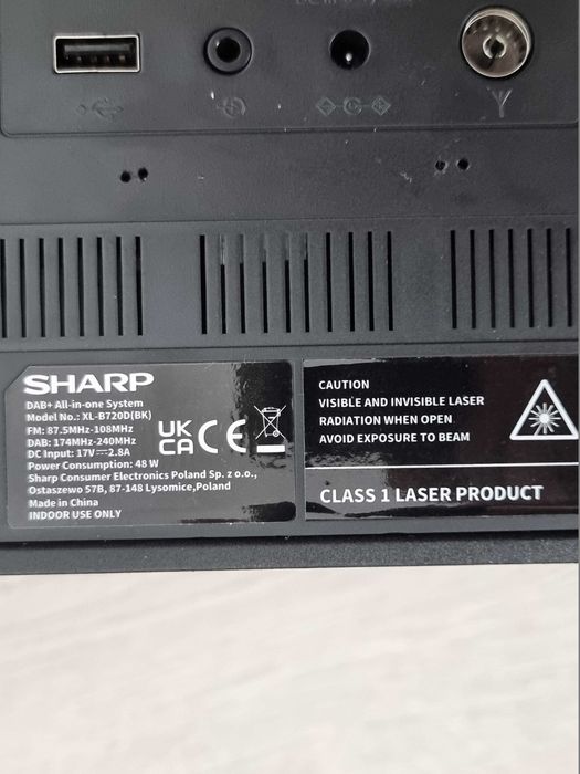 Sistem audio all-in-one Sharp XL-B720D(BK) TOKYO, negru