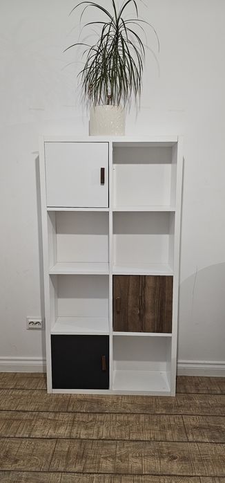 Corp biblioteca Puqa Design, Linnie, PAL melaminat, 152x78x22 cm