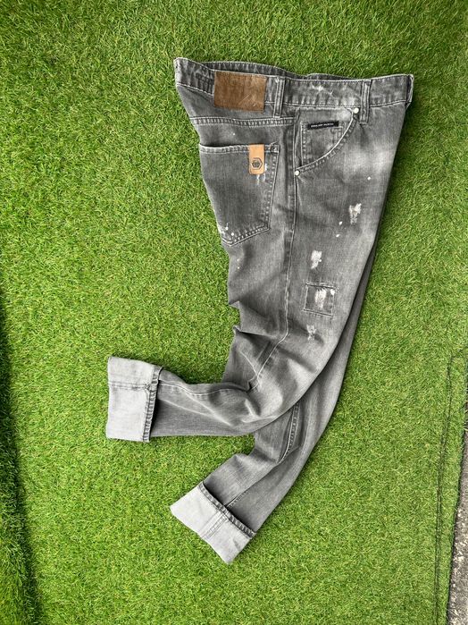 Мъжки дънки : PHILIPP PLEIN Illegal Fight Club Straight Cut Jeans 32