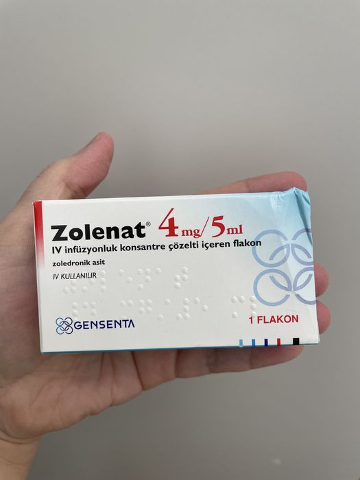 Подается Zolenat для поддержание костей, срок до 04/2026 года