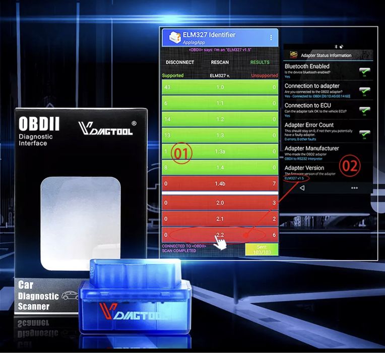 Interfata OBDII - Bluetooth