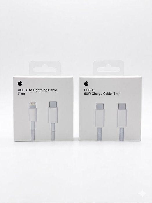шнуры  на айфон (Lightning, Type-C)