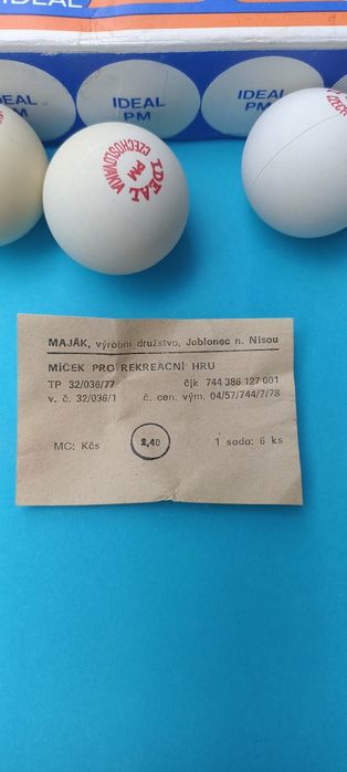 Топчета за тенис на маса "IDEAL "- Чехословакия
