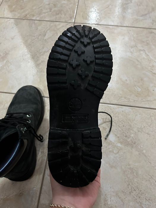 Bocanci Timberland negri cu banda holografica