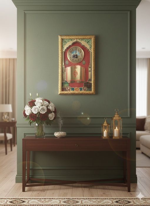 Islomiy devor soati - Yasin surasi va Ka'ba tasviri bilan (Katta o'lch