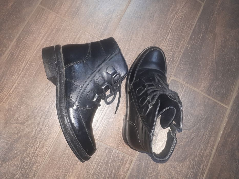 Зимнии ботинки экокожа