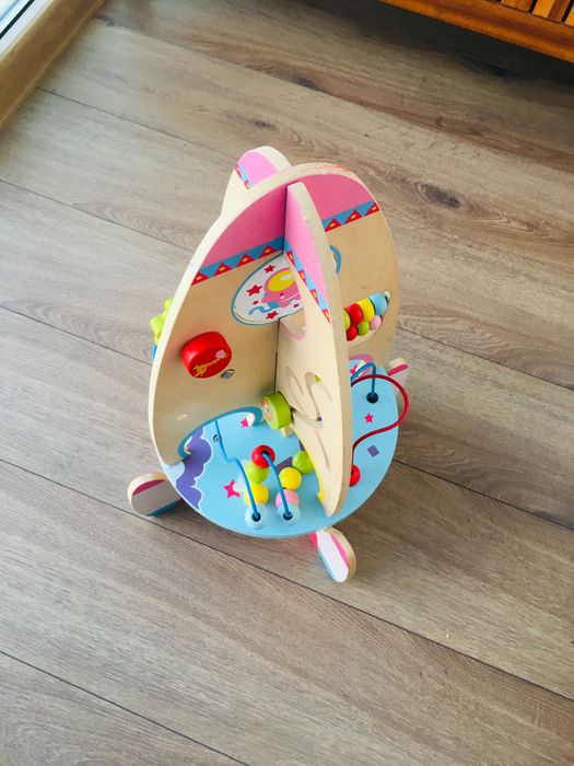 Racheta educationala din lemn 8 in 1 Ecotoys TL88037