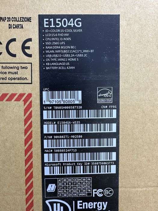 Asus Vivobook E1504G N