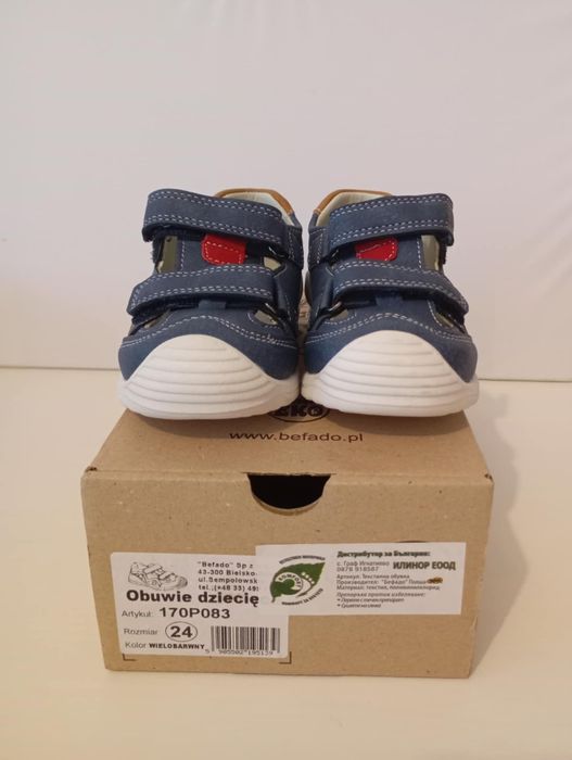 Сандалки Befado 24 номер 15 см стелка. НОВИ, не са обували.