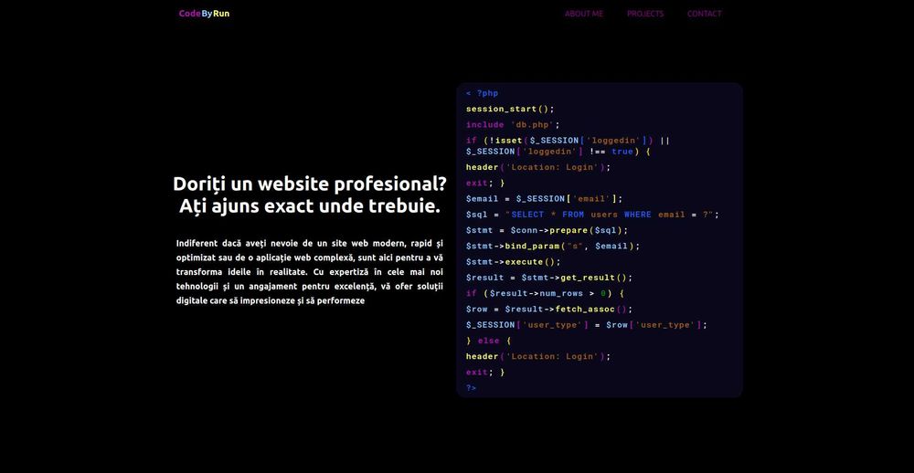 Realizez site-uri web, HTML, CSS, JavaScript, PHP