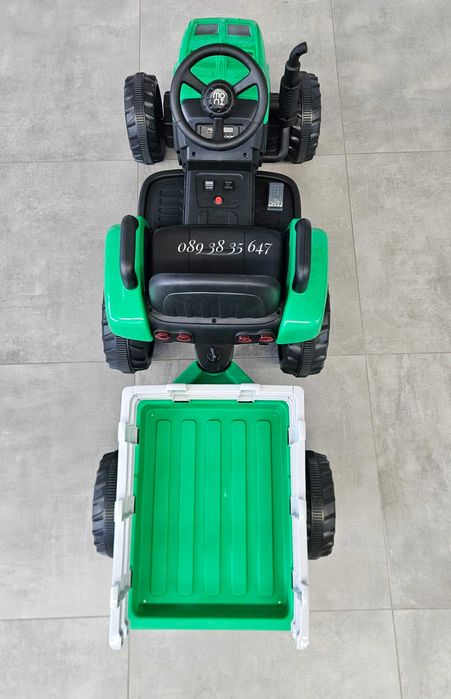 ТОП ЦЕНА!НОВО!Акумулаторен трактор с ремарке Dallas с 12V,дистанционно