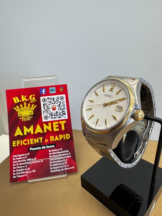 Ceas Ebel otel cu aur 18K Amanet BKG